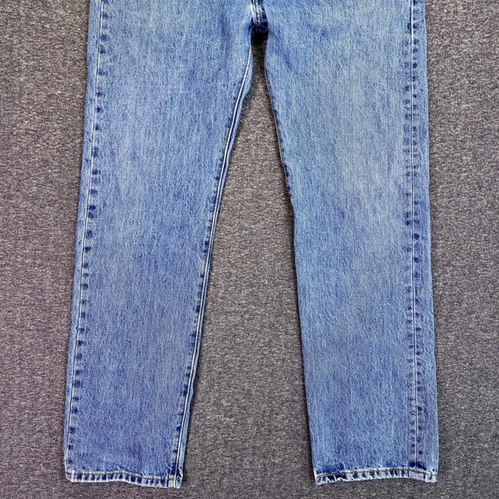 Levis 501 Original Jeans Mens 33x31 Blue Straight Light Wash Casual Button Fly